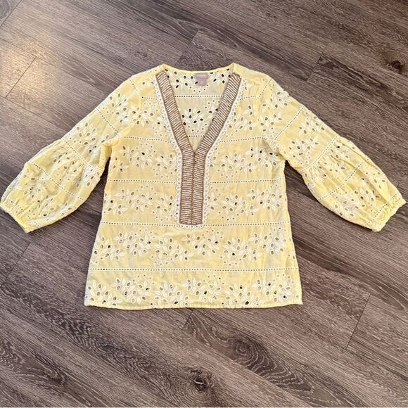 Chicos Embellished-Eyelet Top - Picture 1 of 9